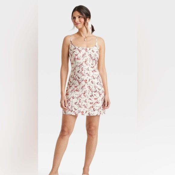 a new day Dresses & Skirts - Floral Print Strap Mini Dress A New Day - NWT sz10